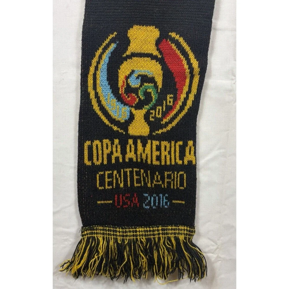 COPA America Centenario Scarf Mens Black Soccer Futbol 2016 Final Match NJ